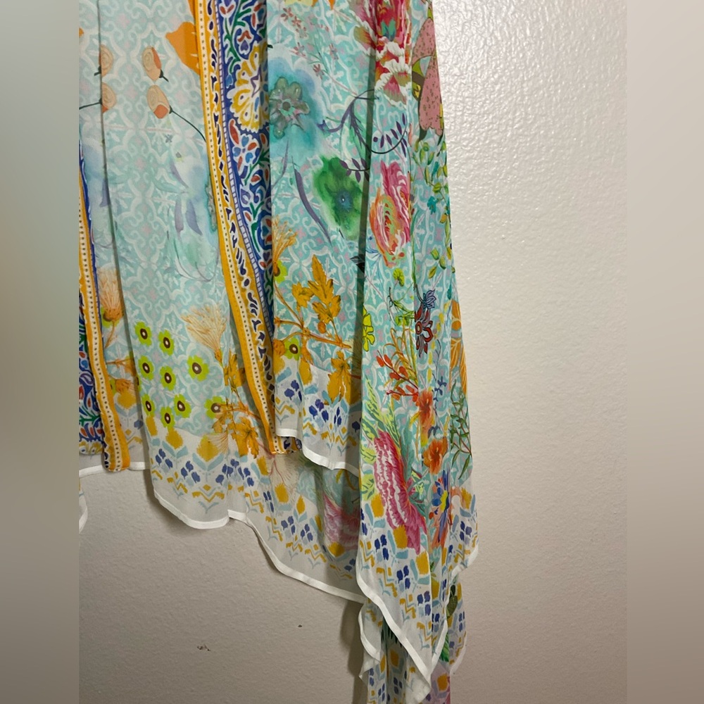 Soft Surroundings Boho Floral Kimono Cardigan – One Size – 100% Rayon hippie - Picture 7 of 16